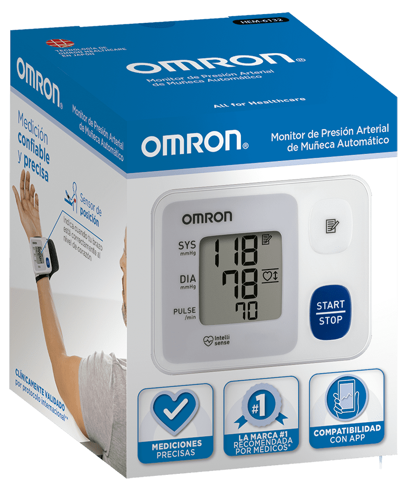 Tensiómetro de Muñeca HEM6132 Control+ - Omron