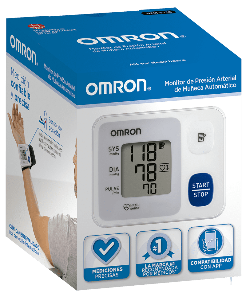 Tensiómetro de Muñeca Omron Control+ - HEM6132: Compacto y Preciso para un Monitoreo Conveniente de la Presión Arterial