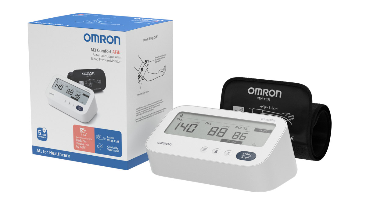 Tensiómetro de brazo HEM-7196-FLE M3 Comfort AFib - Omron