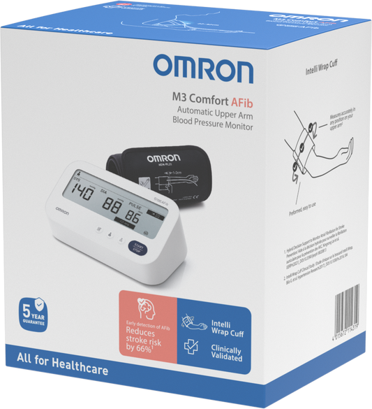 Tensiómetro de brazo HEM-7196-FLE M3 Comfort AFib - Omron