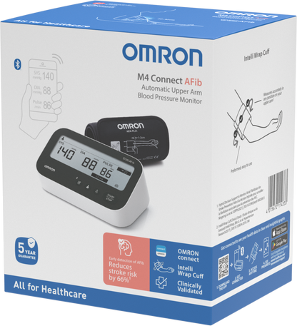 Tensiómetro de brazo HEM-7196T1-FLE M4 Connect AFib - Omron