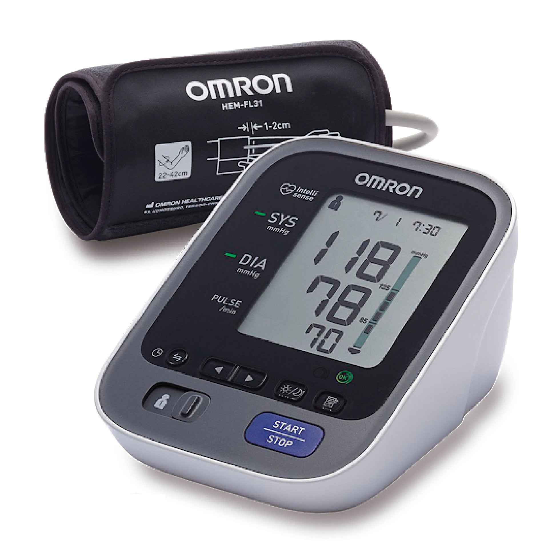 Tensiómetro de brazo Omron M7 Intelli IT BT - HEM7322T – The Care Market
