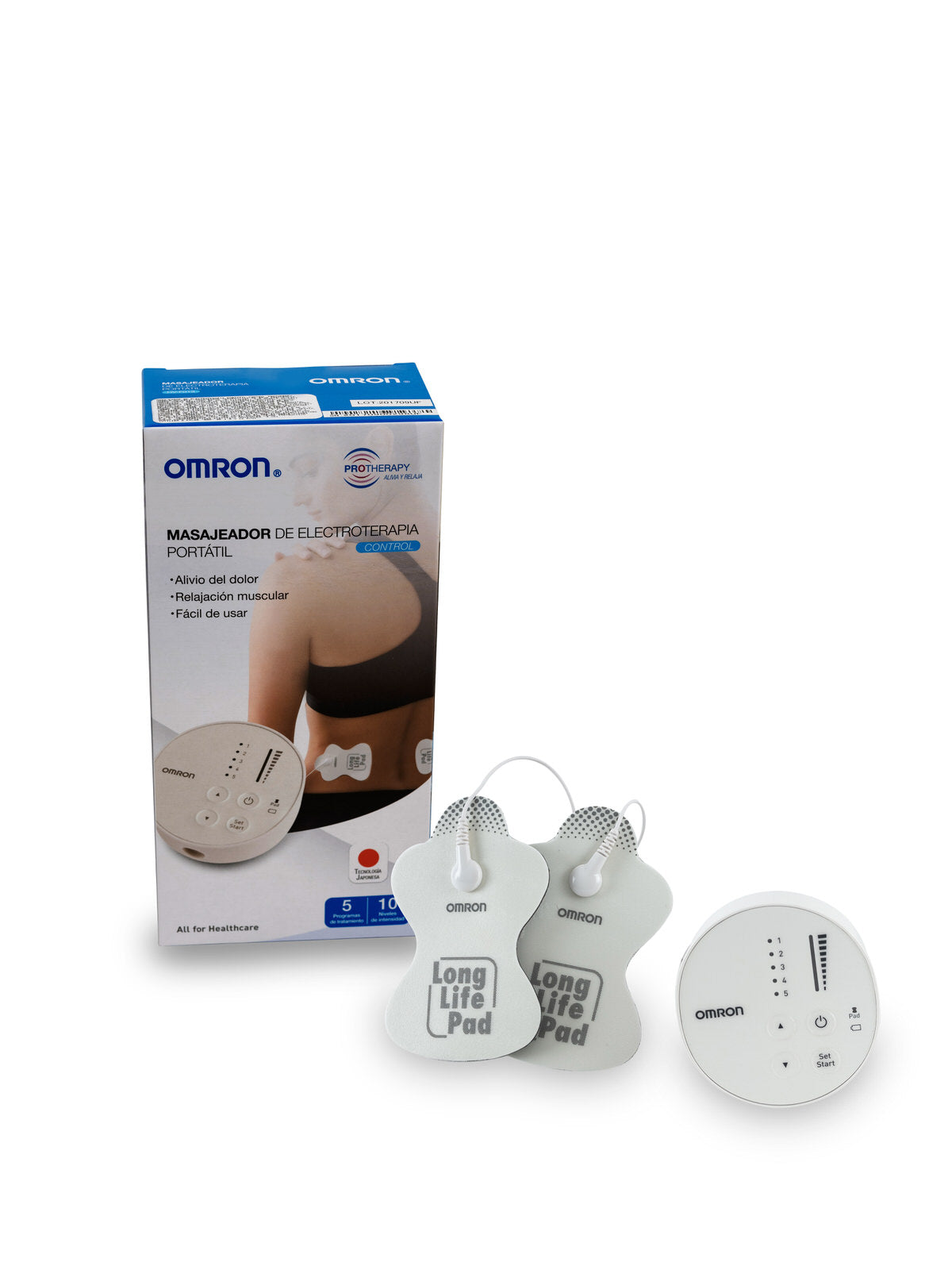 Masajeador de Electroterapia Portátil HV-F013: Alivio del Dolor Muscular con OMRON